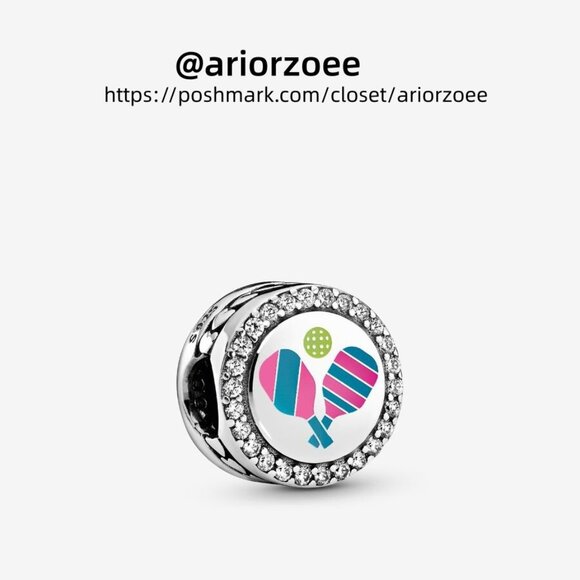 Pandora Engravable Pickleball Charm|Pendant - Picture 1 of 2